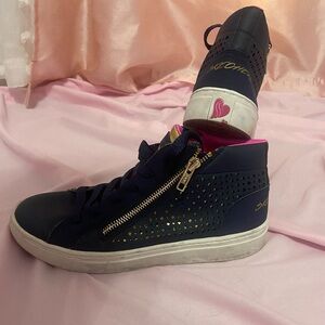 Girls navy blue high tops